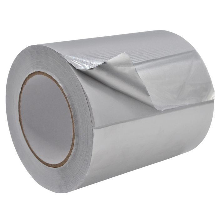 Close up of Aluminum foil tape roll