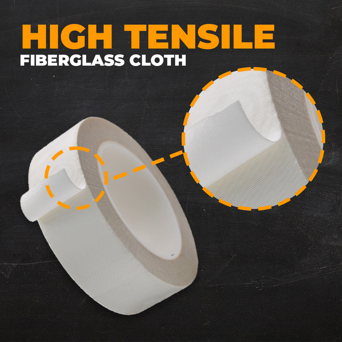 infographic about cloth electrical tape mentioning it is high tensile cloth