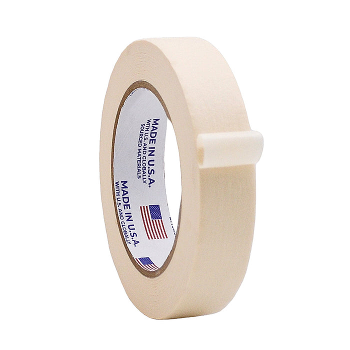 Masking tape roll Infographic Detailing Reasons to use WOD masking tape, it says: for general purpose and high demand applications, suitable for indoors and outdoors, no residue on surface, no bleeding during paint project, moisture, dew, and UV resistant, tape providers logo