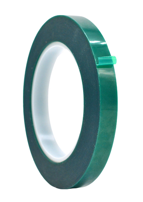 Roll of green polyester tape, high temperature resistant tape 1/4 inch wide