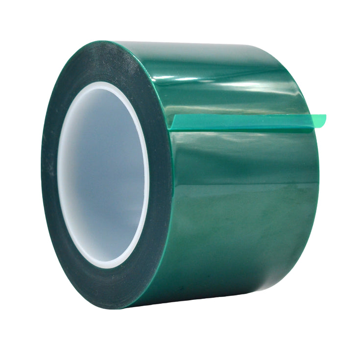Roll of green polyester tape, high temperature resistant tape 4 inch wide