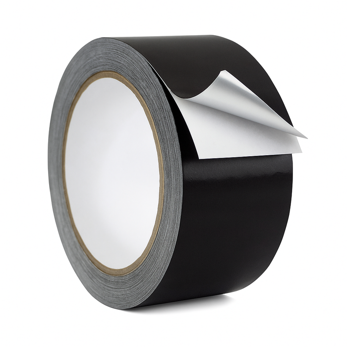 Matte Black Aluminum Foil Tape With Liner | AFTB20A (2 Mil, 27 yd)