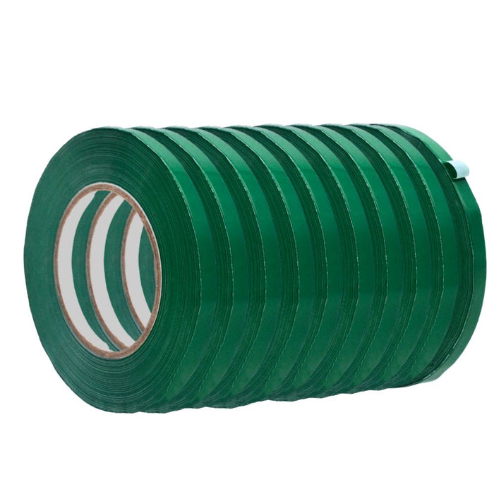Close up of a roll of Poly Bag Tape UPVC  - green