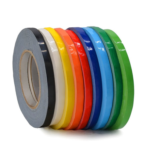 multiple rolls of different colored Poly Bag Tape UPVC