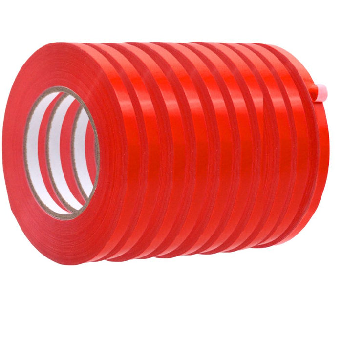 Close up of a roll of Poly Bag Tape UPVC  - orange