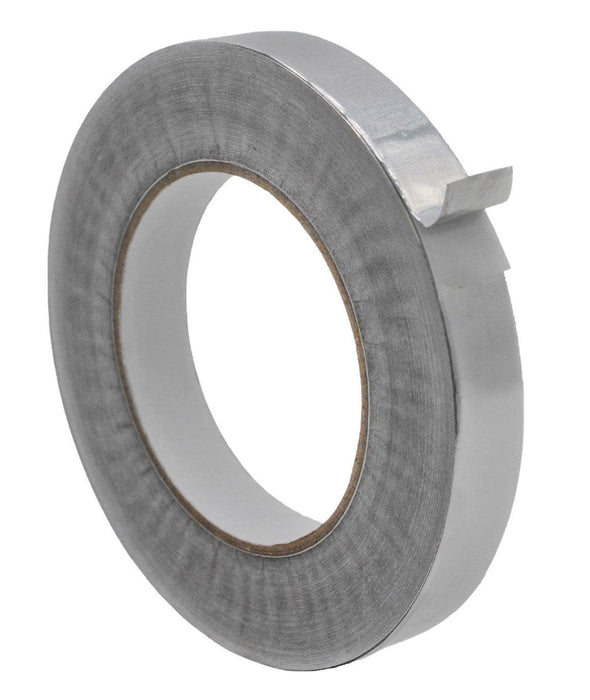 Close up aluminum fiberglass tape roll 1/4 inch wide