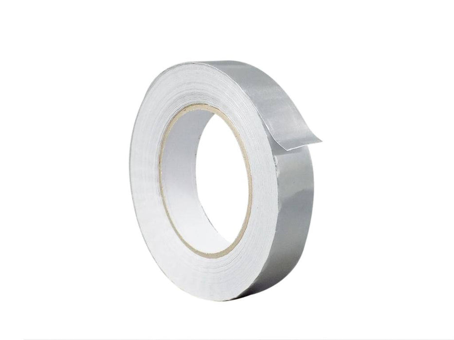 Close up aluminum fiberglass tape roll 1 inch wide