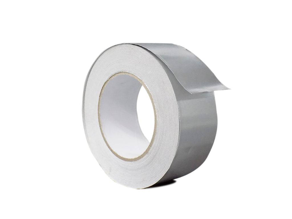 Close up aluminum fiberglass tape roll 4 inch wide