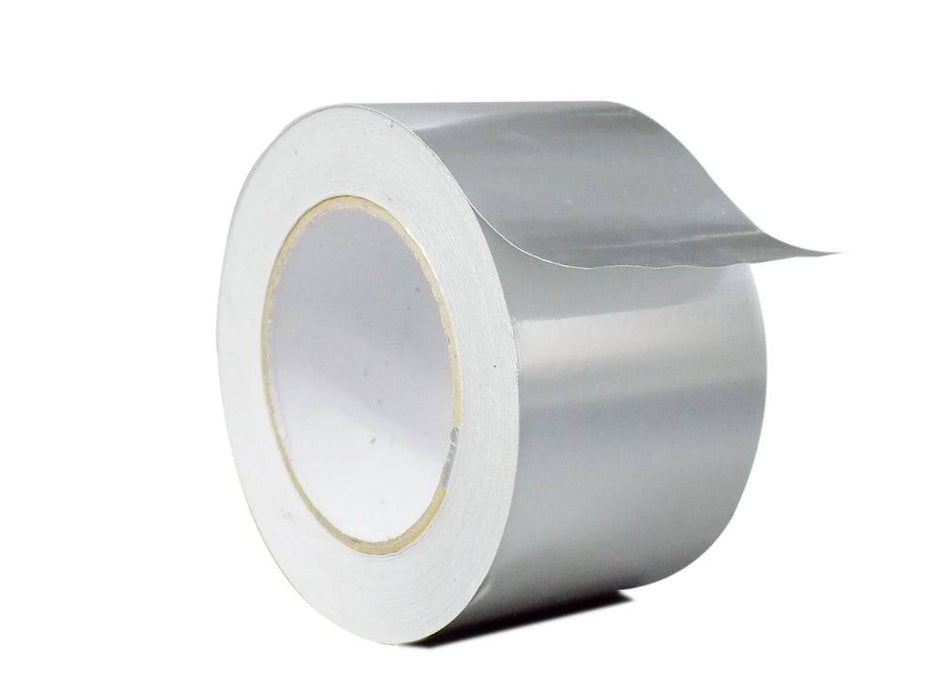 Close up aluminum fiberglass tape roll 5 inch wide