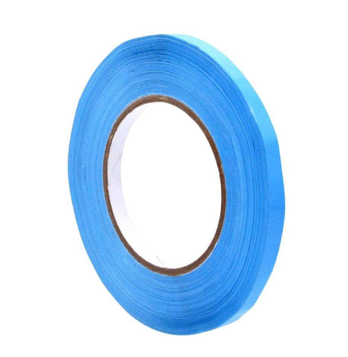 Close up of a roll of Poly Bag Tape UPVC  - blue