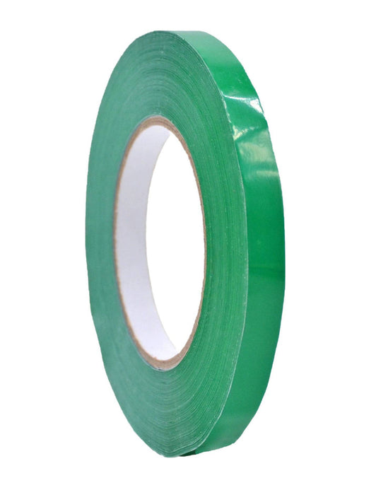 Close up of a roll of Poly Bag Tape UPVC  - green