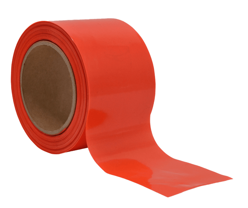 Non-adhesive Red Barricade Tape - 3In x 1000FT - Available in bulk