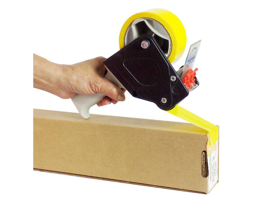 Colored Carton Sealing Packaging Tape with Acrylic Adhesive - Yellow - used with hand held dispenser