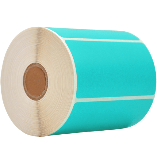 teal Blue Nametag Sticker Direct Thermal  Label Roll