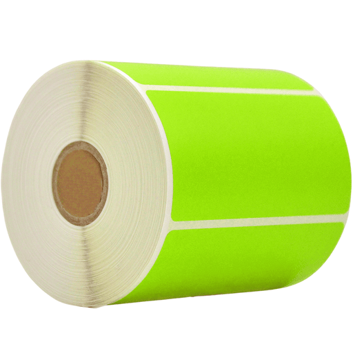 fluorescent green Nametag Sticker Direct Thermal  Label Roll