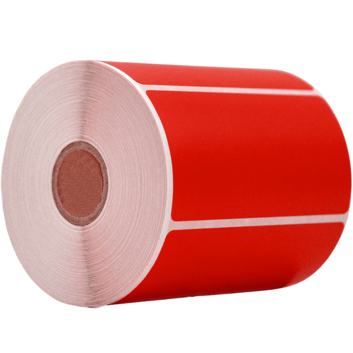 Red Nametag Sticker Direct Thermal  Label Roll
