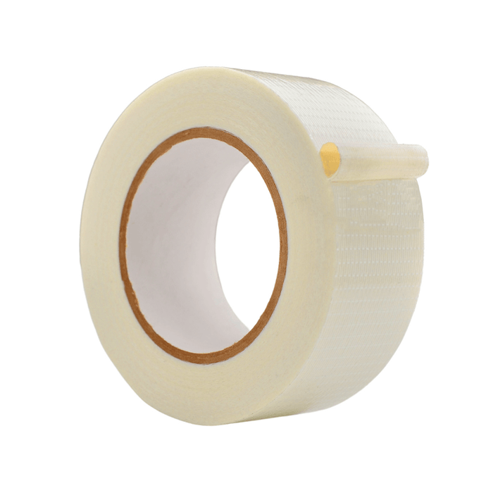 Close up of a Bi-directional Filament Strapping Tape Roll - 4 inch