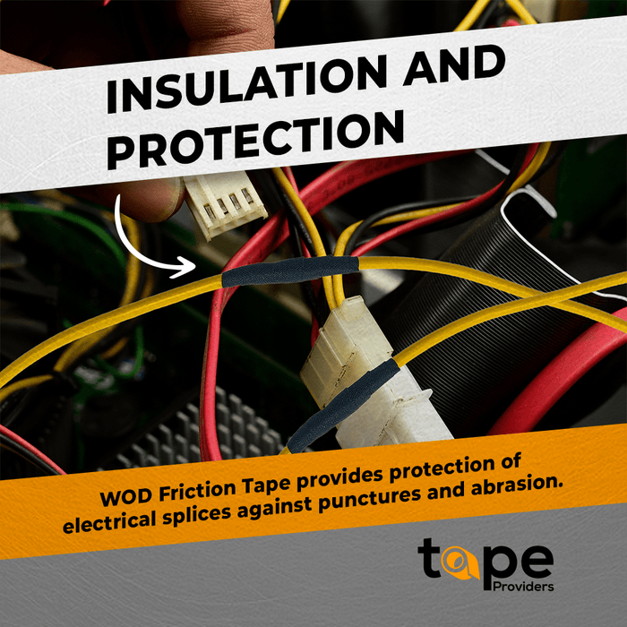 wire loom harness tape infographic demonstrating its insulation and protection for wires properties