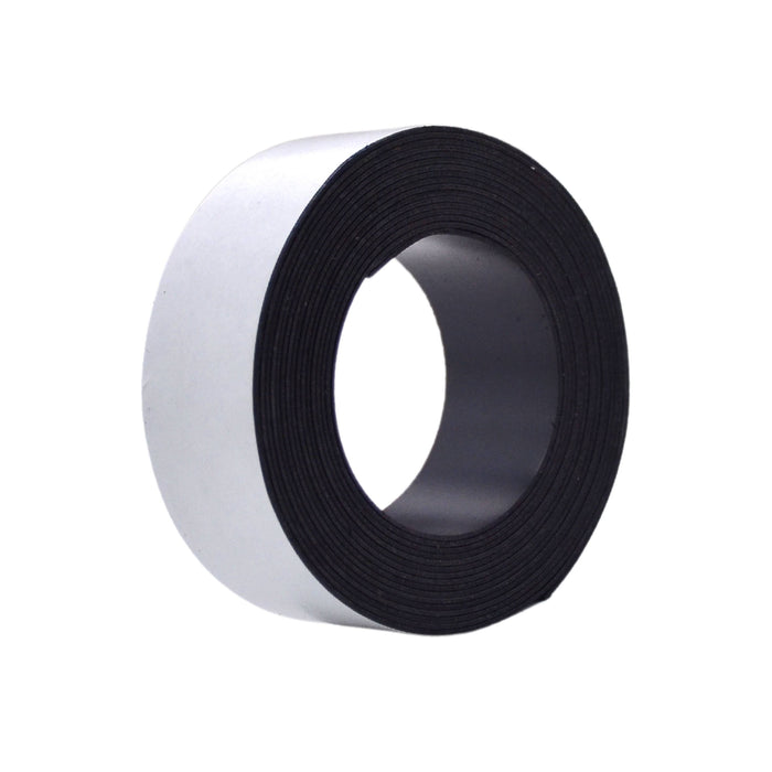 Picture of a 1/2 inch wide magnetic tape roll on a white background