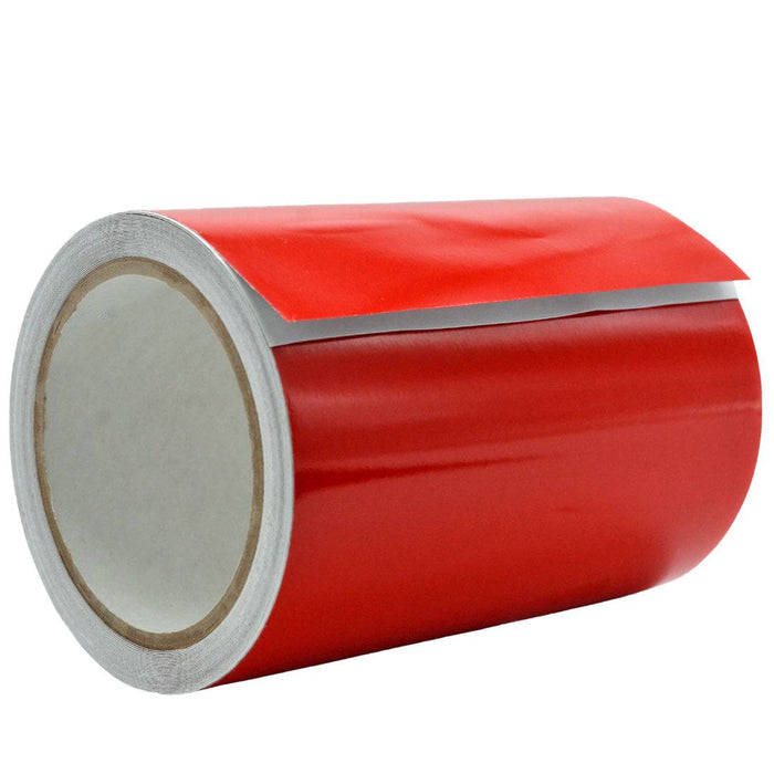 close up of a roll of retroflective tape - 4 inch
