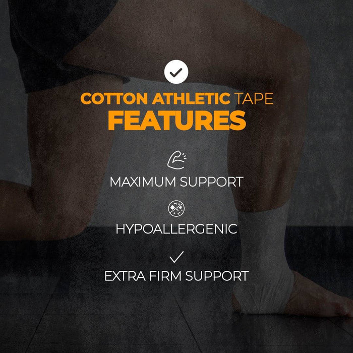 infographic detailing benefits of thumb tape such as maximum protection, sweat resistant, highly elastic