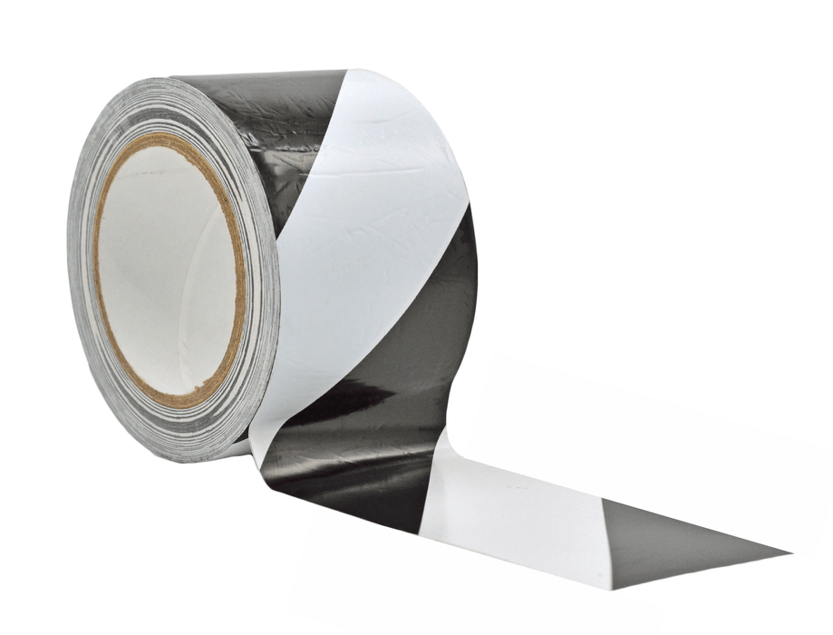 4 inch roll of black and gray safety floor tape