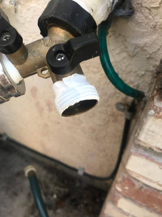 Outdoor Water Pipe Faucet with thread sealant PTFE tape on it
