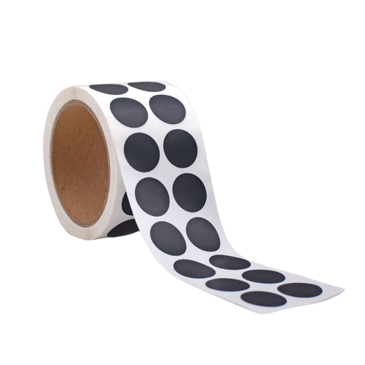 Roll of white floor marking tape with black dots