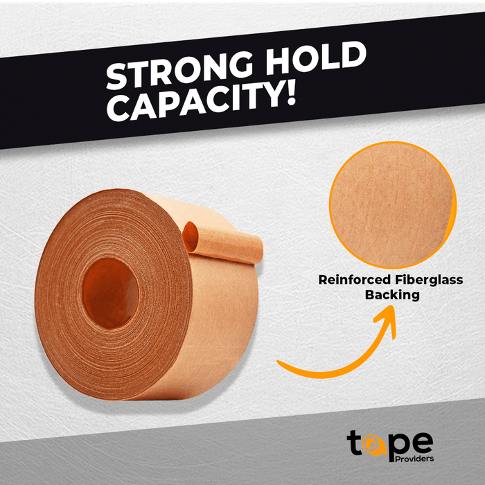infographic of Kraft Paper Tape highlighting its strong hold capability