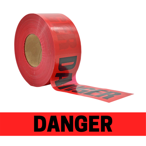 WOD BRC Hazard Identification Barricade Tape ''Danger'' 3 inch x 1000 ft