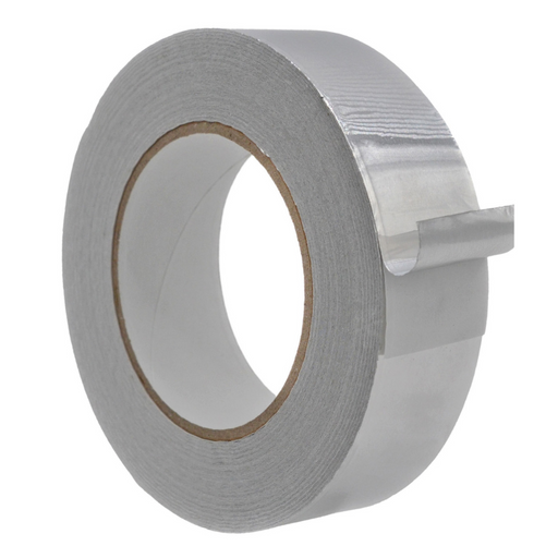 Close up of Aluminum foil tape roll 2 inch wide
