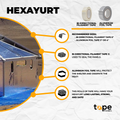 infographic about aluminum foil tape detailing it is great to build a hexayurt 