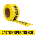 Caution open trench tape roll - 1000ft - available in bulk