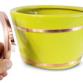 Close up Copper Foil Tape applied on a pot