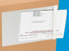 Shipping Box with an adhesive clear Envelope to put shipping labels inside containing a packing slip or invoice