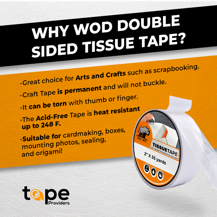 Double Coated Tissue Tape 3.2 Mil - DCTT32A