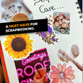 Double Sided Tissue Tape infographic mentioning it is ideal for scrapbooking