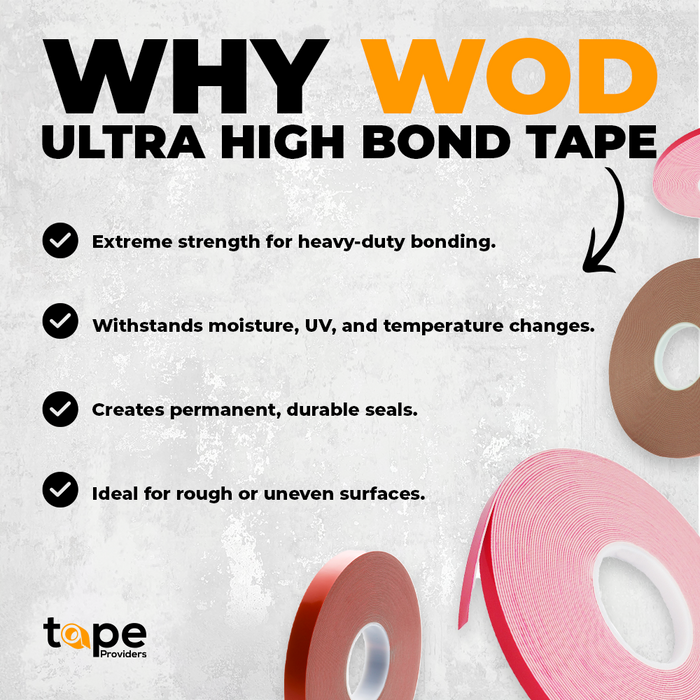 Clear Ultra-High Bond Double Sided Foam Tape | DCFAUHBC (10 to 80 Mil)