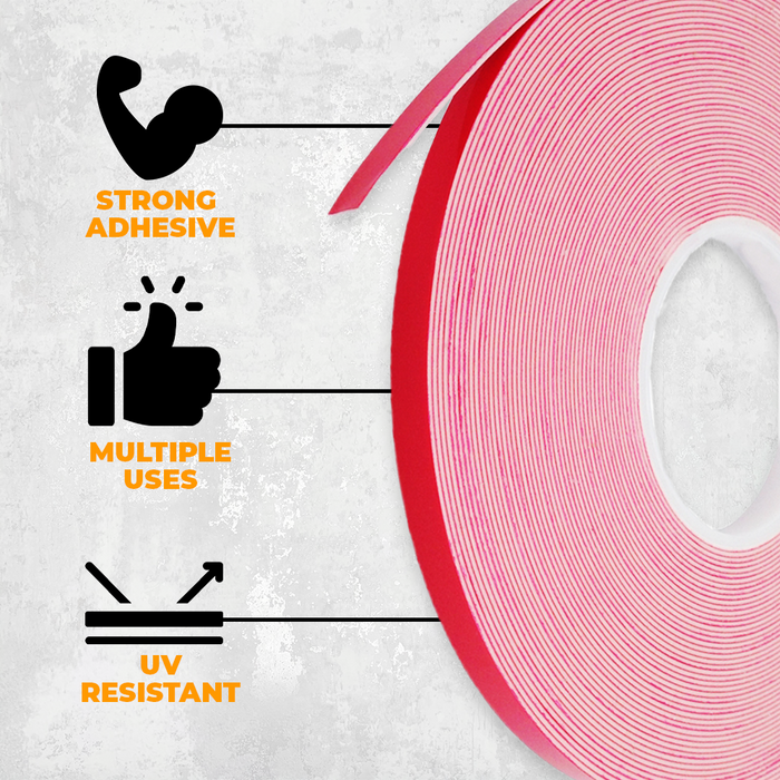 Clear Ultra-High Bond Double Sided Foam Tape | DCFAUHBC (10 to 80 Mil)