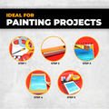 Flatback Tape infographic mentioning it is ideal for paint projects