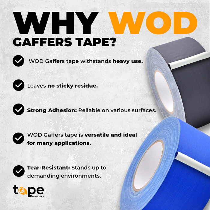 Gaffer Tape - Standard Grade - 60 FT x (12" to 49" wide) | GTC12