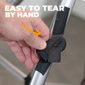 colored gaffers tape infographic showing it is easy to tear by hand