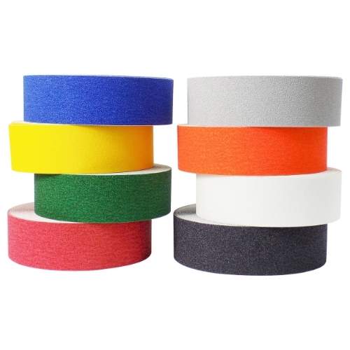 Collection of durable anti-slip tapes designed for safety and traction on floors, stairs, and outdoor surfaces, offering long-lasting grip and slip prevention.