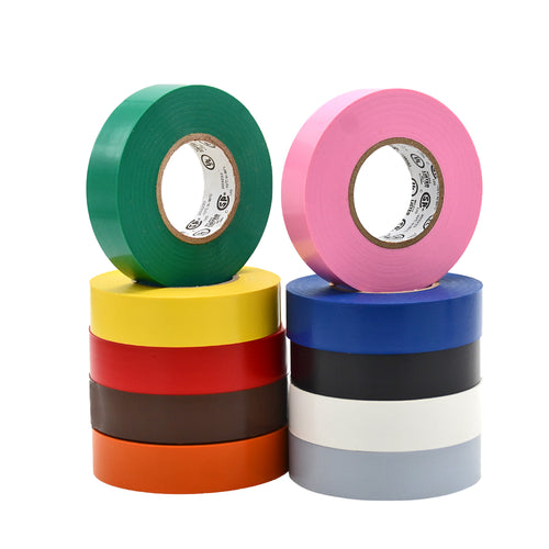 Rolls of electrical insulation tape designed for wire wrapping, providing reliable protection and insulation in electrical applications. Available in bulk at unbeatable prices, lots of different colors and sizes.