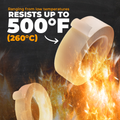 infographic about cloth electrical tape mentioning it resists temperatures of up to 500 degrees farenheit