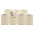 Infographic about masking tape showing it is multi-use, and says it is for painting projects identification or labeling, and industrial or commercial use