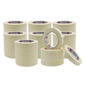 Infographic about masking tape showing it is ideal for Paper, cement, wood, drywall and ceramic surfaces