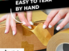 Kraft Paper Flatback Tape infographic mentioning it is easy to tear by hand