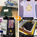 Kapton Tape infographic detailing it is ideal for 3d printing, circuit protection, shirt printing, and insulation