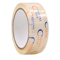 Close up of a roll of Crystal Clear Carton Sealing Tape 2 inch